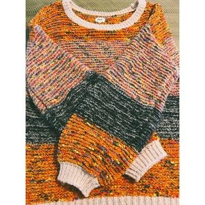 BKE Marled Rainbow Yarn Sweater